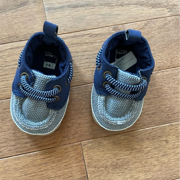 Carters Newborn Baby Shoes Blue - Picture 1 of 4